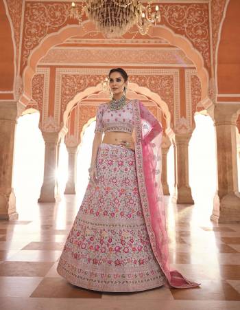 Attrective This Bridal Heavy Designer Lehenga Choli In Fine Color Fabricated On Crepe Beautified Fabric Lahenga Choli With Heavy Designer Embroidery With Zarkan Work.Buy Now. 