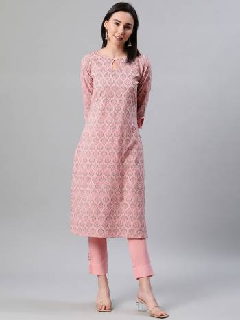 Looking This Readymade Long Kurti With Bottom In Fine Color. This Kurti And Pant Are Fabricated On Rayon Beautified With Designer Foil Printed. It Is Light In Weight And Easy To Carry All Day Long. 