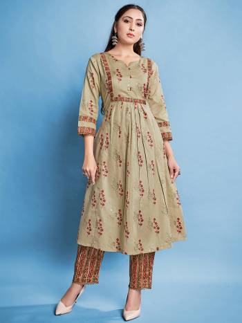 Looking This Readymade Long Kurti With Pant In Fine Color.This Kurti And Pant Are Cotton Fabricated Beautified With Designer Printed. It Is Light In Weight And Easy To Carry All Day Long. Buy Now.