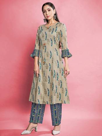 Looking This Readymade Long Kurti With Pant In Fine Color.This Kurti And Pant Are Cotton Fabricated Beautified With Designer Printed. It Is Light In Weight And Easy To Carry All Day Long. Buy Now.