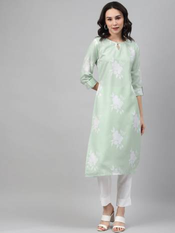 Attrective This Readymade Designer Kurti With Pant In Fine Color Fabricated On Rayon Beautified With Designer Digital Printed. It Is Light In Weight And Easy To Carry All Day Long. 