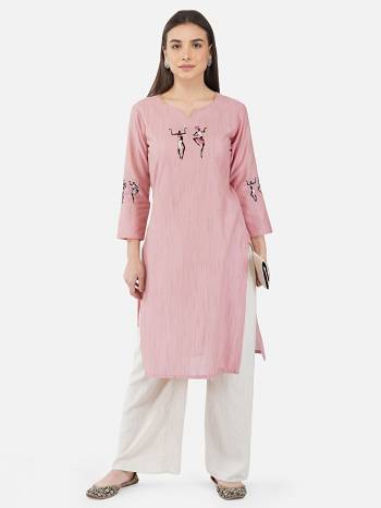 Look This Readymade Long Kurti In Fine Lignt Color. Its Kurti Are Cotton Fabricated Beautified With Designer Embroidery Work. It Is Light In Weight And Easy To Carry All Day Long. 