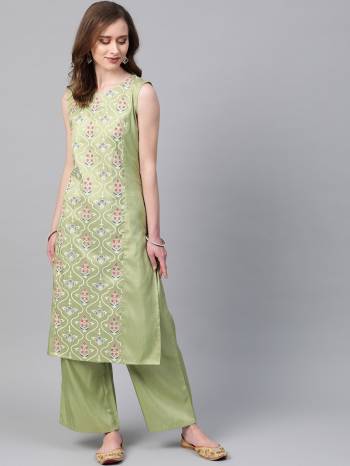 Garb This Readymade Long Kurti In Fine Color. This Kurti Are Fabricated On Poly Silk Beautified With Designer Khadi Printed. It Is Light In Weight And Easy To Carry All Day Long. 