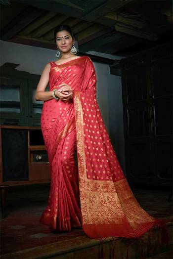 Looking This Traditional Half Half Saree Are Fine Color Paired With Blouse.This Saree And Blouse Are Art Silk Based Fabric With Heavy Weaving Designer Work. Buy This Pretty Saree Now.