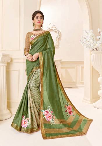 Attractive This Designer Half Half Saree Are Fine Color Paired With Blouse.This Saree And Blouse Are Tussar Silk Based Fabric With Wevon Designer With C buri And Butta Printed. Buy This Pretty Saree Now.