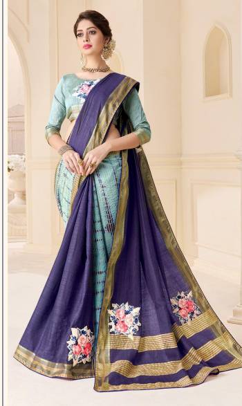 Attrective This Designer Half Half Saree Are Fine Color Paired With Blouse.This Saree And Blouse Are Tussar Silk Based Fabric With Wevon Designer With C buri And Butta Printed. Buy This Pretty Saree Now.