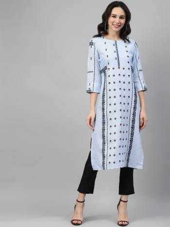 Looking This Readymade Long Kurti With Bottom Are Fine Color. This Kurti And Pant Are Fabricated On Rayon Beautified With Designer Digital Printed. It Is Light In Weight And Easy To Carry All Day Long. Buy Now.