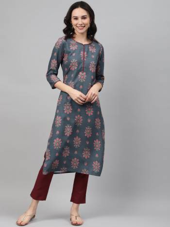 Looking This Readymade Long Kurti With Bottom Are Fine Color. This Kurti And Pant Are Fabricated On Rayon Beautified With Designer Digital Printed. It Is Light In Weight And Easy To Carry All Day Long. Buy Now.