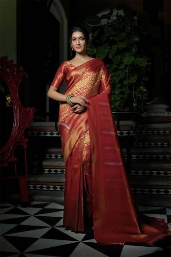 For A Proper Traditional Look , Grab This Pretty Saree In Beautifull Color Paired With Lovely Colored Blouse. This Saree Is Fabricated On Raw Silk Paired With Raw Silk Blouse Buy These Pretty Saree Collection Now