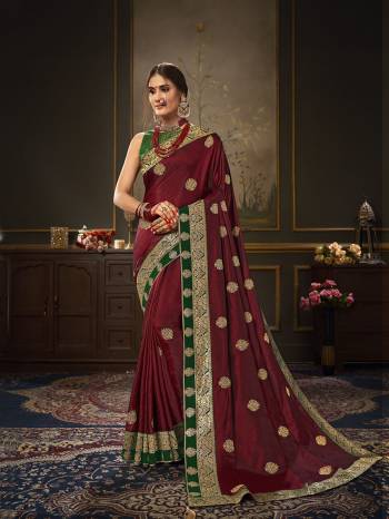 Enhance Your Personality In This Lovely Colored Designer Saree. This Saree Are Dola Silk And Blouse Are Art Silk Jacquard Fabric With Heavy Jari Embroidery Embroidery Work. Buy This Pretty Saree Now.