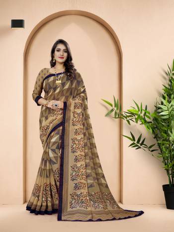 Grab This Designer Printed Saree Are Beautifull Color Paired With Pretty Blouse.This Saree And Blouse Are Georgette Based Fabric With Designer Printed With Lace Border And Piping. Buy This Pretty Saree Now.