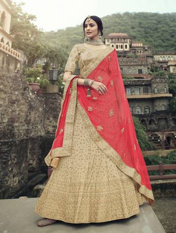 Look Attractive In This Designer Heavy Lehenga Choli In Ptrtty Color Paired?With Lovely Blouse And Dupatta. This Blouse And Lehenga Are Fabricated On Satin Paired With Soft Net Fabricated Dupatta. It Has Heavy Designer Glitter Dori,Jari With Thread Embroidery And Stone Work.Buy Now.