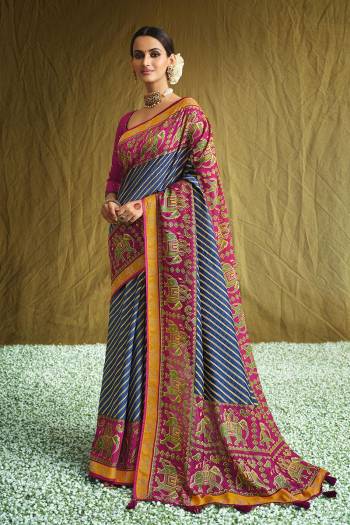 Grab This Partywear Designer Pretty Colored Saree Paired With Designer Blouse.This Saree And Blouse Are Brasso Fabric With Heavy Designer Brasso Printed With Swarovski Work Border. Buy This Pretty Saree Now.