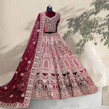 Grab These Heavy Designer Lehenga Choli In Beautifull Color Fabricated On Velvet Beautified Fabric Lahenga Choli With Heavy Attractive Designer Jari,Thread Embroidery Work.Buy Now. 