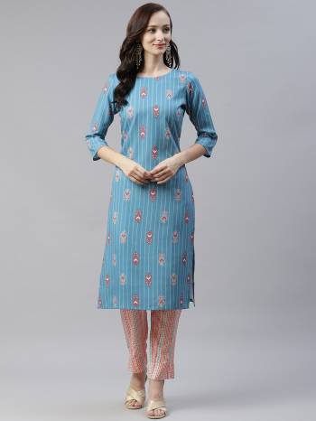 Grab This Readymade Straight Long Kurti With Pant In Pretty Color. This Kurti And Pant Are Fabricated On Rayon Beautified With Designer Digital Printed. It Is Light In Weight And Easy To Carry All Day Long. 