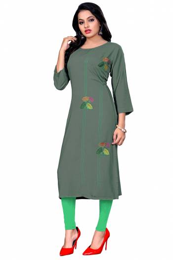 Looking Attractive This Ready To Wear Collection.These Kurti Are Rayon Fabricated Beautified With Designer Embroidery Work. It Is Light In Weight And Easy To Carry All Day Long. 