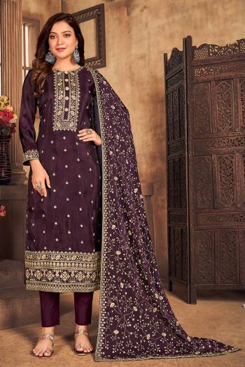 Grab This Pretty Semi Stiched Suit For Your Casuals Or Semi-Casuals In Pretty Colored Top Paired With Bottom And Dupatta. Its Top is Fabricated On Viscose Paired With Santoon Bottom And Chiffon Fabricated Dupatta.