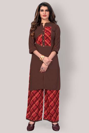 New Shade Is Here To Add Into Your Wardrobe With This Readymade Kurti And Plazzo?In Pretty Colored Fabricated On Rayon. Its Fabric Is Soft Towards Skin And Ensures Superb Comfort All Day Lon