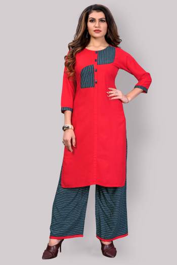 New Shade Is Here To Add Into Your Wardrobe With This Readymade Kurti And Plazzo?In Pretty Colored Fabricated On Rayon. Its Fabric Is Soft Towards Skin And Ensures Superb Comfort All Day Lon