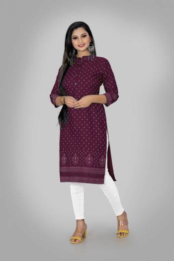 Grab This Pretty Colored Kurti Fabricated On Ruby Cotton Blend. This Readymade Kurti Is?Beautified With Designer Block Printed and Also it is Available In all Regular Sizes