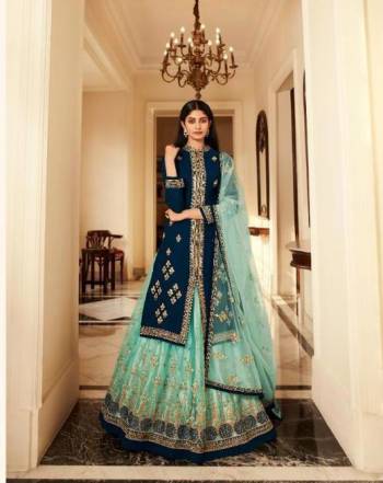 Look Pretty Wearing This Designer Suit In Pretty Color Paired With Contrast?Colored Bottom And Dupatta. Its Top Is Fabricated On Georgette Paired With Georgette Bottom And Faux Georgette Dupatta. Its Top Is Beautified With Blooming Color,Heavy Embroidery Work. Buy Now