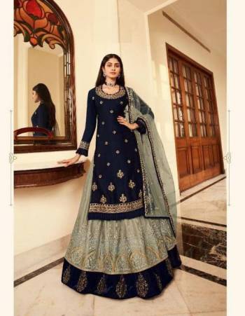 Look Pretty Wearing This Designer Suit In Pretty Color Paired With Contrast?Colored Bottom And Dupatta. Its Top Is Fabricated On Georgette Paired With Georgette Bottom And Faux Georgette Dupatta. Its Top Is Beautified With Blooming Color,Heavy Embroidery Work. Buy Now