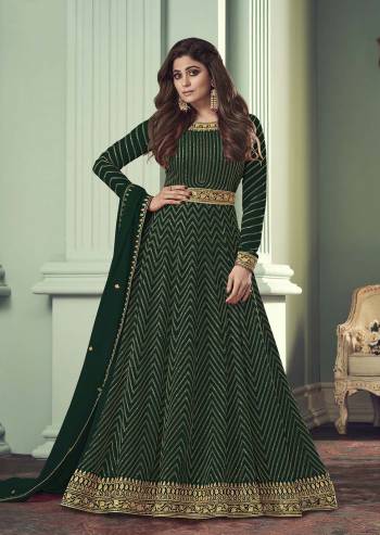 For a Bold And Beautiful Look,Grab This Free Size Stiched Designer Suit In Green Color Paired With Green Colored Bottom and Dupatta. Its Top Is Georgette Based With Santoon Bottom And Georgette Dupatta. Its Beautified With Heavy Sequance Embroidery Work. Buy Now