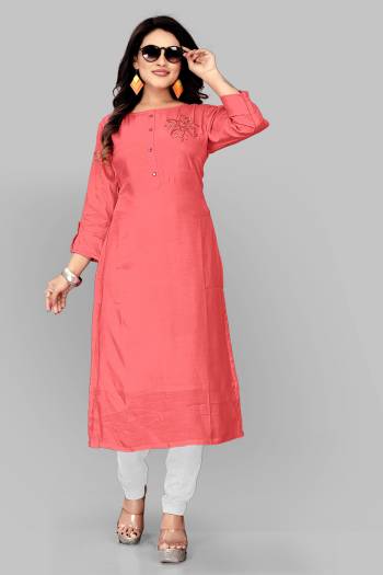 Here Is Very Pretty Hand Work Long Kurti,This Pretty Kurti Is Beautified With Designer Hand Work.BuyThese Collection Now