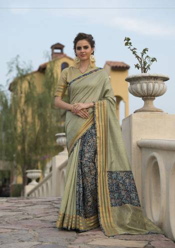 Here Is A Beautiful Digital Print Art Silk Fabricated Saree And Blouse.This Saree And Blouse Are Beautified With Digital Printed,Cut Patch, Border,Piping.Buy This Pretty Saree Now