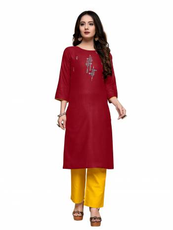 This Readymade Collection Come With Pretty Colored And Rayon Cotton Slub Fabricated?Beautified With Designer Embroidery Work.