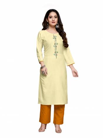 This Readymade Collection Come With Pretty Colored And Rayon Cotton Slub Fabricated?Beautified With Designer Embroidery Work.