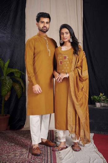 Only Women's Wear Kurti,Pant And Dupatta Price Rs.899/-+ 5% GST Chargeble And Only Men's Wear Kurta And Payjama Rs.799/- + 5% GST Chargeble