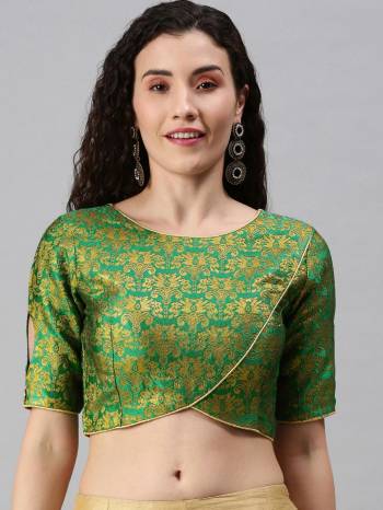 classic is Never old and enough to have in your closet . Pair this Readymade blouse with a beautiful Saree Grab This Readymade Blouse Fabricated On Jacquard Beautified?With Wevon Designer.