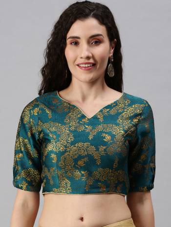 classic is Never old and enough to have in your closet . Pair this Readymade blouse with a beautiful Saree Grab This Readymade Blouse Fabricated On Jacquard Beautified?With Wevon Designer.