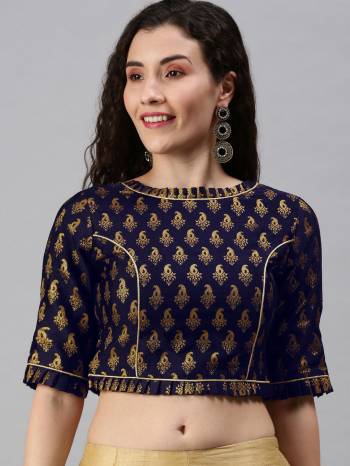 classic is Never old and enough to have in your closet . Pair this Readymade blouse with a beautiful Saree Grab This Readymade Blouse Fabricated On Jacquard Beautified?With Wevon Designer.