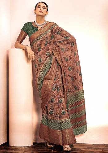 Buy These Beautifull Saree Pretty Color Paired With Contrast Blouse.This Saree And Blouse Are Silk Blendk Based Fabric With Wevon Border,Designer Printed.