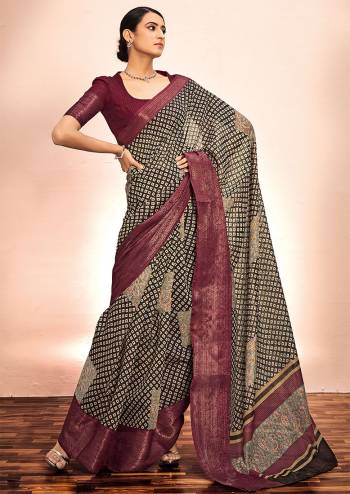 Buy These Beautifull Saree Pretty Color Paired With Contrast Blouse.This Saree And Blouse Are Silk Blendk Based Fabric With Wevon Border,Designer Printed.