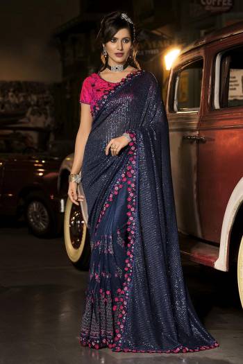 Every Girl And Woman dreams to wear a saree. A saree that would make her look youthful,fresh and subtle yet outstanding. This saree s Pretty Colored And Fabricated On Net And Beautified With Designer Work.