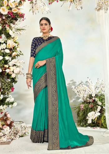 Buy These Beautifull Saree Pretty Color Paired With Contrast Blouse.This Saree?And Blouse Are Silk Blend Based Fabric With Weaving Jacquard Border Blouse.