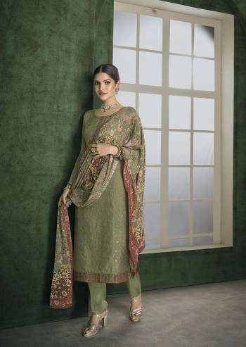 Here Is A Very Beautiful Readymade Designer Suit In Pretty Color Top is Fabricated On Faux Georgette Pair With Santoon Bottom And Chinon Silk Dupatta Beautified With Embroidery And Digital Print.