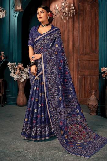 You Will Definitely Earn Lots Of Compliments Wearing This Pretty Elegant Looking Saree In Pretty Color Paired With Matching Colored Blouse.This Saree and Blouse Are Fabricated On Cotton. It Is Beautified With Printed Designer Weaving Work