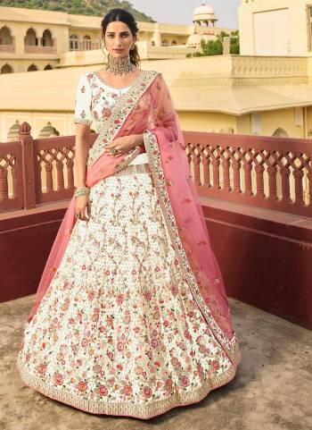 Grab These Heavy Designer Lehenga Choli In Lovely Color Paired With Pretty Designer Dupatta. Fabricated On Organza Beautified With Heavy Attractive Designer Jari,Thread Embroidery.Heavy Embroidery Is Making The Lehenga More Attractive.Buy Thses Pretty Collection Now