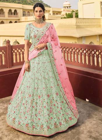 Grab These Heavy Designer Lehenga Choli In Lovely Color Paired With Pretty Designer Dupatta. Fabricated On Organza Beautified With Heavy Attractive Designer Jari,Thread Embroidery.Heavy Embroidery Is Making The Lehenga More Attractive.Buy Thses Pretty Collection Now