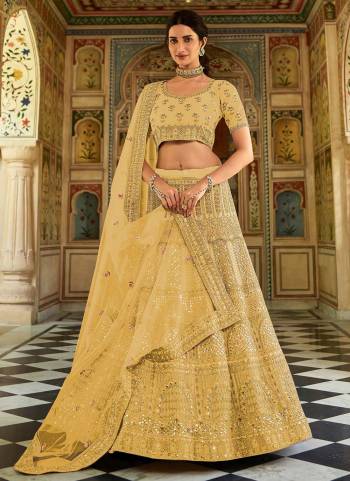 Grab These Heavy Designer Lehenga in Beautiful Coloed Pair With Designer Pretty Blouse And Dupatta These Lehenga is Beautified With Orgnaza Based Fabric Come With Organza Blouses And Soft Net Dupatta Beautified With Heavy Designer Work