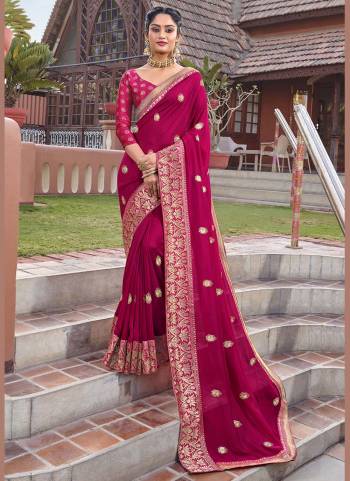 Grab These Pretty Colored Saree Come With Pretty Blouse Its Fabricated On Silk Blend Saree And Blouse?Beautified With Wevon,Embroidery Work