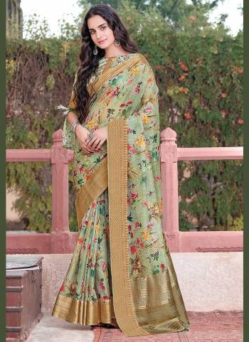 Enhance Your Personality In This Lovely Colored Saree Come With Matchind Blouse This Saree And Blouse Are?Organza Based Fabric With Wevon Designer,Digital Printed.Buy This Pretty Saree Now