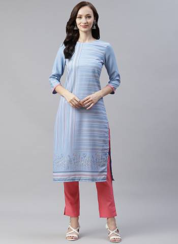 Grab This Readymade Collection Come With Pretty Colored Kurti With Matching Bottom And Rayon Fabricated Beautified With Designer Digital Printed