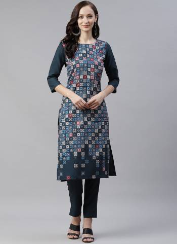 Grab This Readymade Collection Come With Pretty Colored Kurti With Matching Bottom And Rayon Fabricated Beautified With Designer Digital Printed