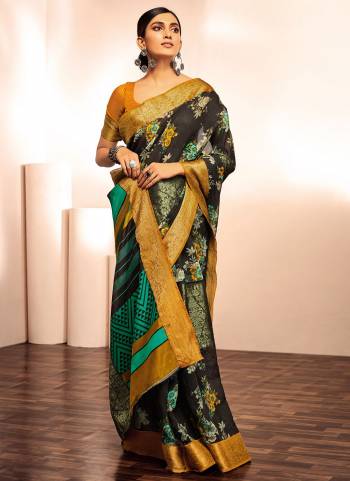 Buy These Beautifull Saree Pretty Color Paired With Contrast Blouse.This Saree is Fabricated on Jacquard Silk Pair With Jacquard Silk Blouse And Beautified With Wevon Border And Printed Designer