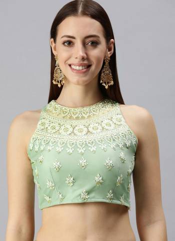 classic is Never old and enough to have in your closet .Pair this Readymade blouse with a beautiful Saree Grab This Readymade Blouse Fabricated On Lycra & Net With Embroidery,Diamond Work